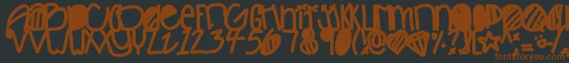 Lifestoofast Font – Brown Fonts on Black Background