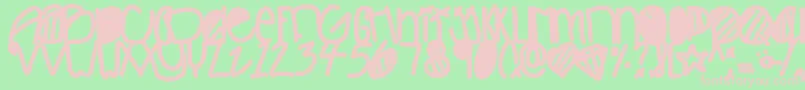 Lifestoofast Font – Pink Fonts on Green Background