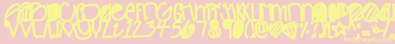 Lifestoofast Font – Yellow Fonts on Pink Background