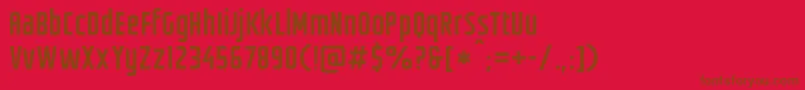 Groteskia Font – Brown Fonts on Red Background