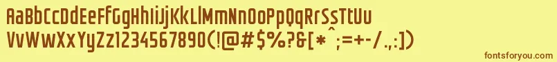 fuente Groteskia – Fuentes Marrones Sobre Fondo Amarillo