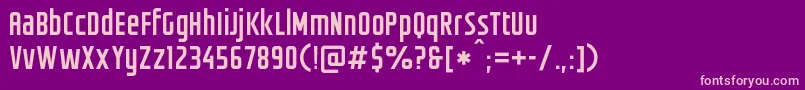 Groteskia-Schriftart – Rosa Schriften auf violettem Hintergrund