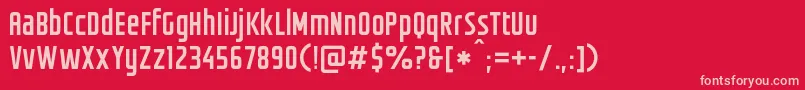 Groteskia Font – Pink Fonts on Red Background