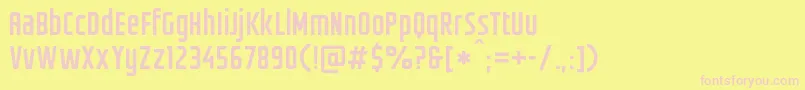 Groteskia Font – Pink Fonts on Yellow Background