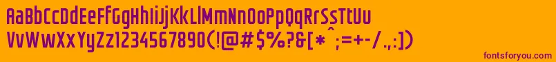 Groteskia Font – Purple Fonts on Orange Background