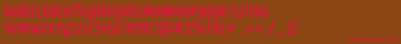 Groteskia Font – Red Fonts on Brown Background