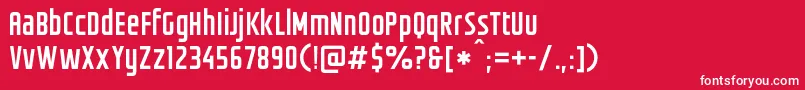 Groteskia Font – White Fonts on Red Background