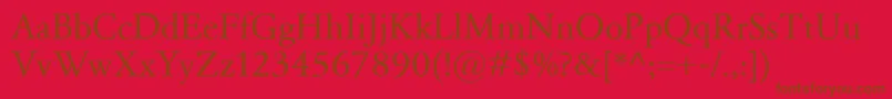 GaramondClassico Font – Brown Fonts on Red Background