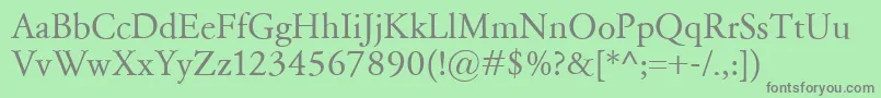 GaramondClassico Font – Gray Fonts on Green Background