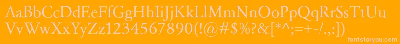 GaramondClassico Font – Pink Fonts on Orange Background
