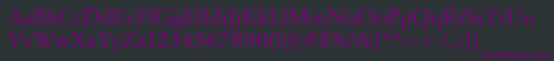 GaramondClassico Font – Purple Fonts on Black Background
