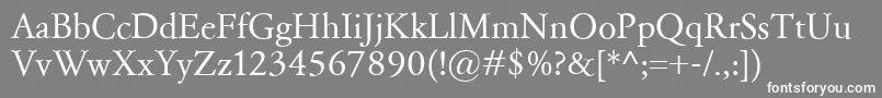 GaramondClassico Font – White Fonts on Gray Background