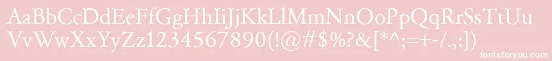 GaramondClassico Font – White Fonts on Pink Background