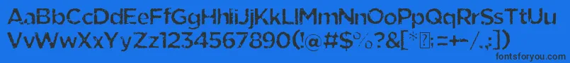 Eride-fontti – mustat fontit sinisellä taustalla