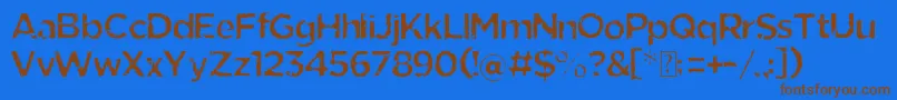 Eride Font – Brown Fonts on Blue Background