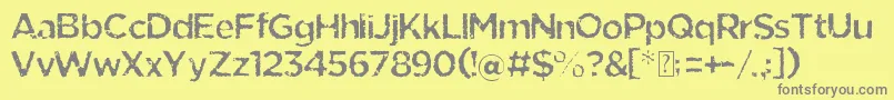 Eride Font – Gray Fonts on Yellow Background