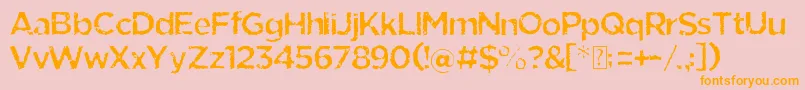 Eride Font – Orange Fonts on Pink Background