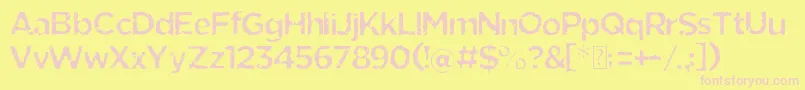 Eride Font – Pink Fonts on Yellow Background