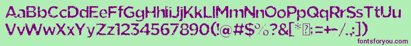 Eride Font – Purple Fonts on Green Background