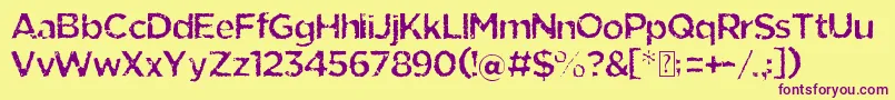 Eride Font – Purple Fonts on Yellow Background