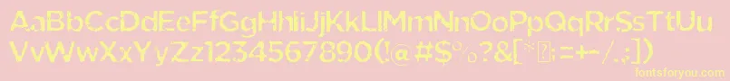 Eride Font – Yellow Fonts on Pink Background
