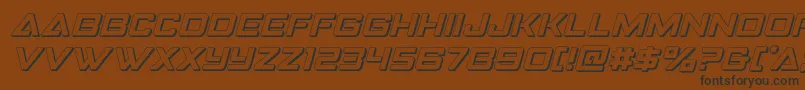 Strikefighter3Dital Font – Black Fonts on Brown Background