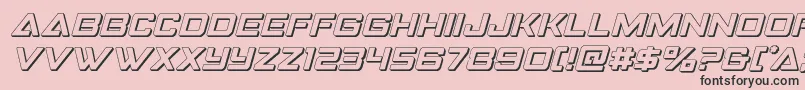 Strikefighter3Dital Font – Black Fonts on Pink Background