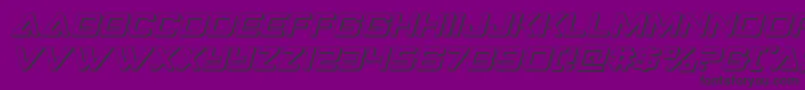 Strikefighter3Dital Font – Black Fonts on Purple Background