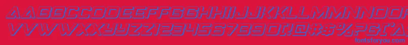 Strikefighter3Dital Font – Blue Fonts on Red Background