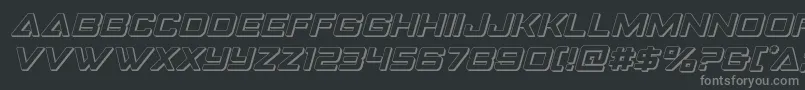 Strikefighter3Dital Font – Gray Fonts on Black Background