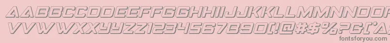 Strikefighter3Dital Font – Gray Fonts on Pink Background