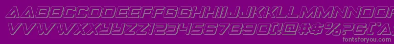 Strikefighter3Dital Font – Gray Fonts on Purple Background