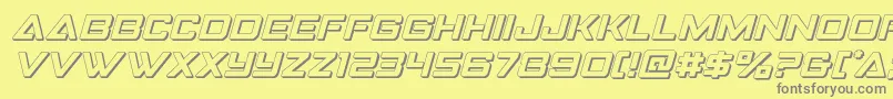 Strikefighter3Dital Font – Gray Fonts on Yellow Background