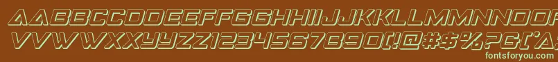 Strikefighter3Dital Font – Green Fonts on Brown Background