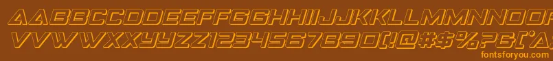 Strikefighter3Dital Font – Orange Fonts on Brown Background