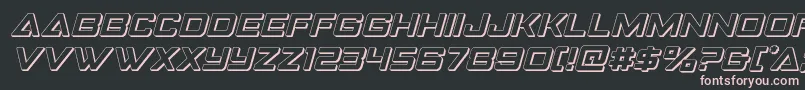 Strikefighter3Dital Font – Pink Fonts on Black Background