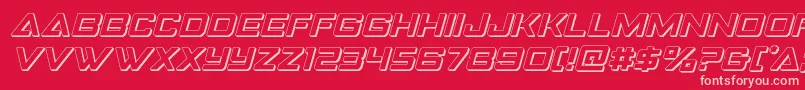 Strikefighter3Dital Font – Pink Fonts on Red Background