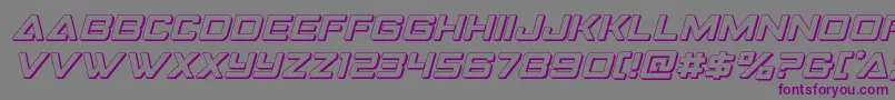 Strikefighter3Dital Font – Purple Fonts on Gray Background