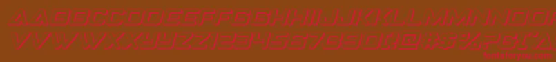 Strikefighter3Dital Font – Red Fonts on Brown Background