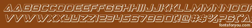 Strikefighter3Dital Font – White Fonts on Brown Background