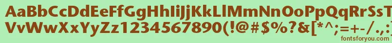 StonesansstdBold Font – Brown Fonts on Green Background