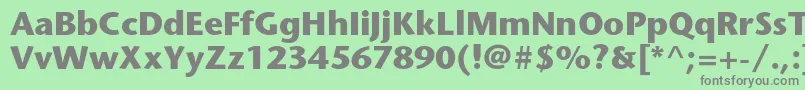 フォントStonesansstdBold – 緑の背景に灰色の文字