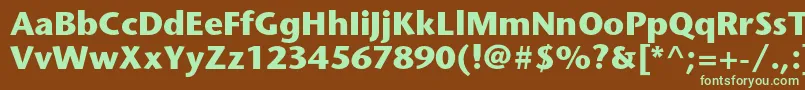 StonesansstdBold Font – Green Fonts on Brown Background
