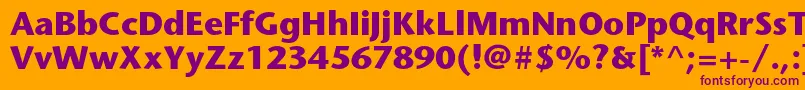 StonesansstdBold-fontti – violetit fontit oranssilla taustalla