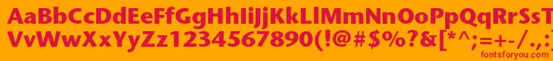 StonesansstdBold Font – Red Fonts on Orange Background