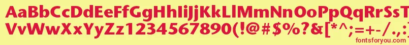 StonesansstdBold Font – Red Fonts on Yellow Background