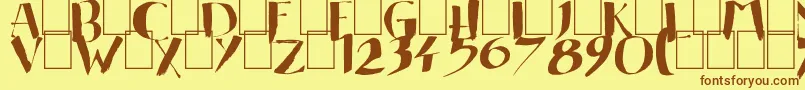 Подробнее о шрифте EasternBrush Шрифт EasternBrush – коричневые шрифты на жёлтом фоне