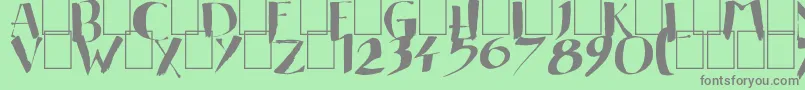 EasternBrush Font – Gray Fonts on Green Background