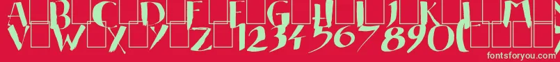 EasternBrush Font – Green Fonts on Red Background