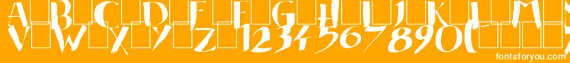 EasternBrush Font – White Fonts on Orange Background
